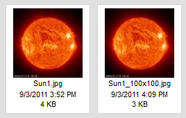Oryginalny i zmodyfikowany obrazek w CKFinderze