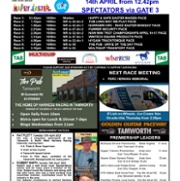 Race Meeting Flyer for Thursday 14th April 2022